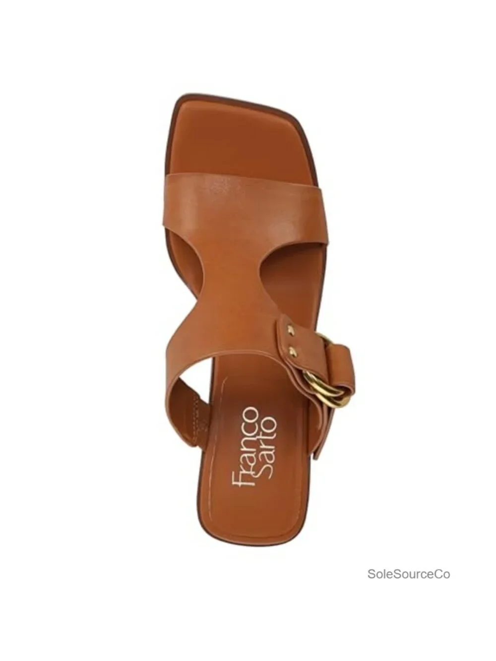 Suede Leather Block Heel Slide Sandals Cushioned Insole